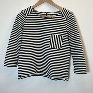 Madewell striped 3/4 sleeve top small